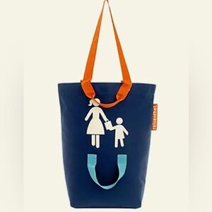 Reisenthel motherchild Navy Tote with Orange and Blue Handles